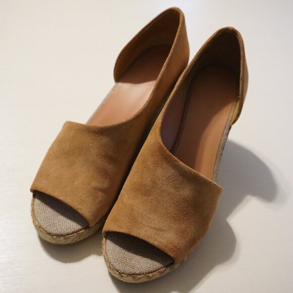 Vince Sonora Tan Suede Esparille Slip on Wedge - Picture 2 of 9